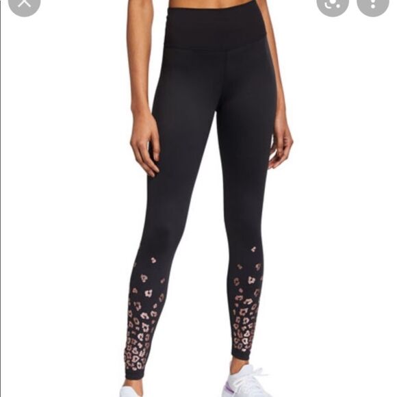 BEACH RIOT Leggings Leopard NEW High Waist REVOLVE Metallic Black Size S - Picture 6 of 16